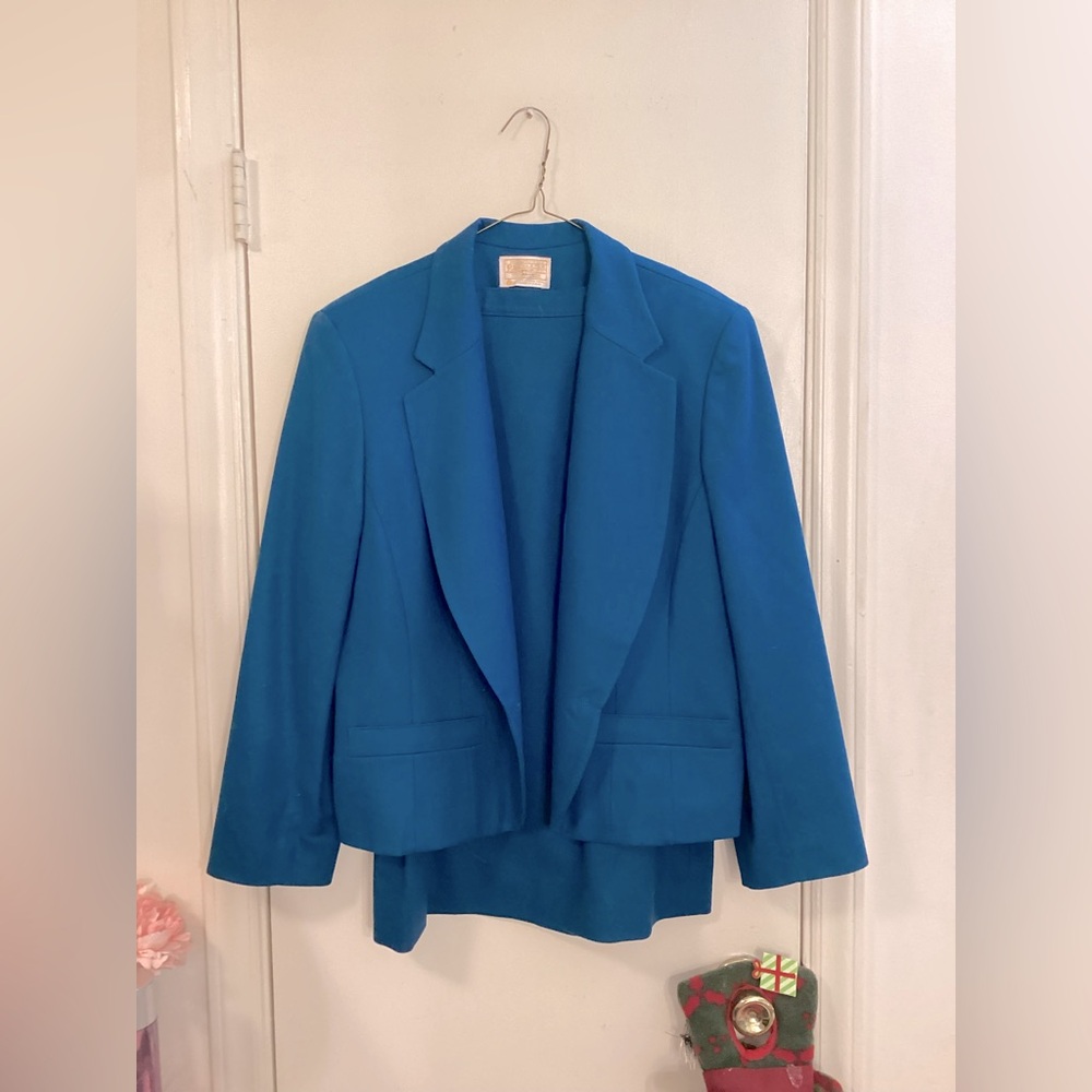 Vintage Pendleton Wool Skirt and Blazer Set-size 16